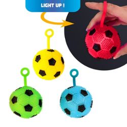 TAKE ACTION Light-Up Finger-Spielball Ø 6,2cm, 4-fach sortiert