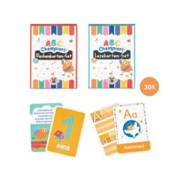 ABC CHAMPIONS 30-piece flashcard sets, 2 assorted
