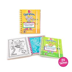 ABC CHAMPIONS Letters and Numbers Colouring & Scratch Pad 8.5 x 10.5 cm with scratch pen, 2 different varieties