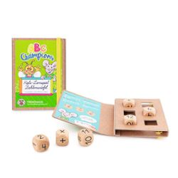 ABC CHAMPIONS Wooden Number Dice Educational Game, set of 6